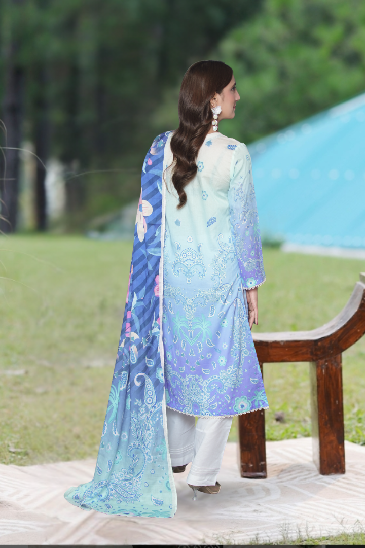 Roshni Printed 3 Pcs Stitched Suit