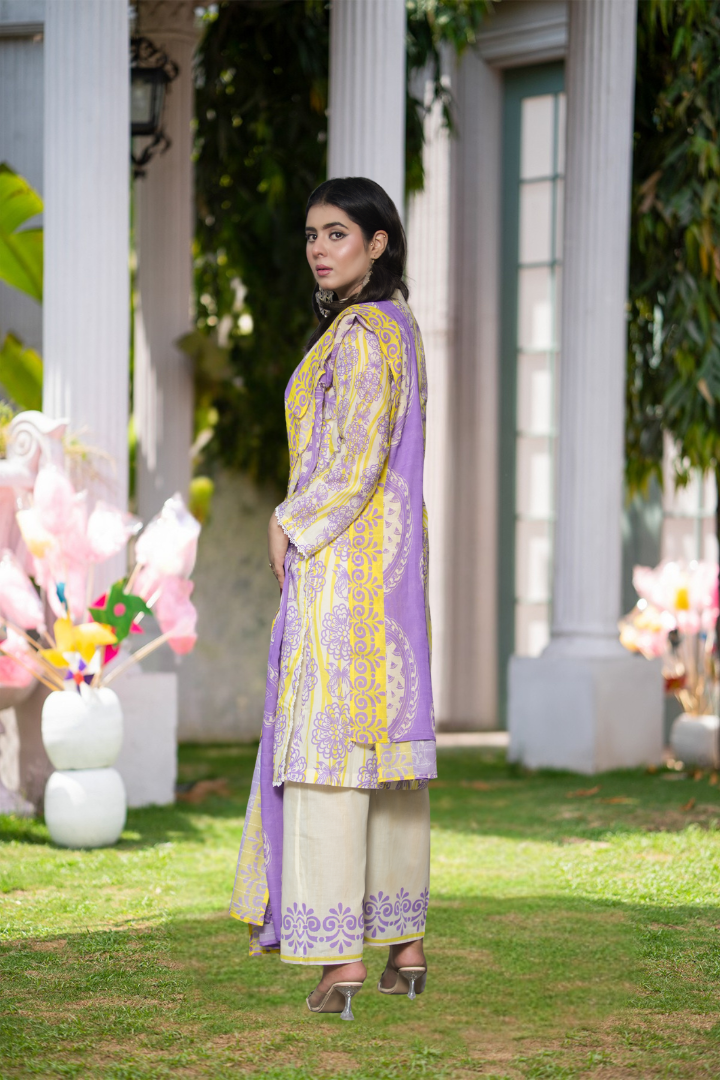 Dayaar Printed 3 Pcs Stitched Suit