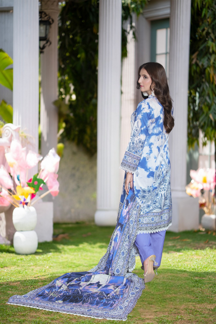 Shehnaai Printed 3 Pcs Stitched Suit
