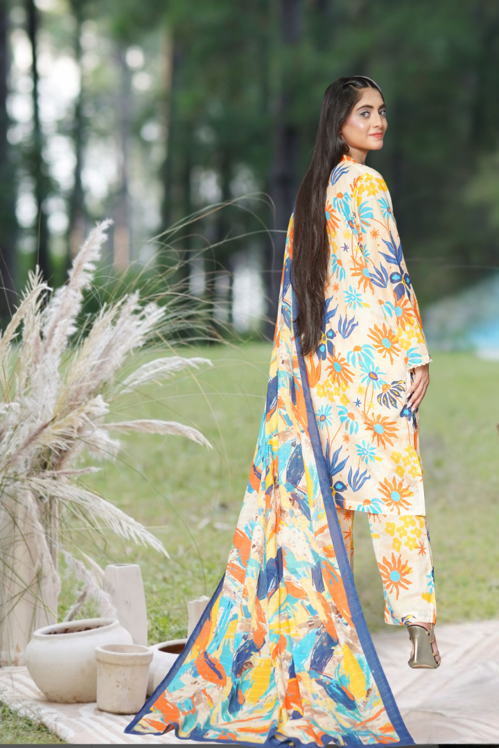 Gulmendi Printed 3 Pcs Stitched Suit