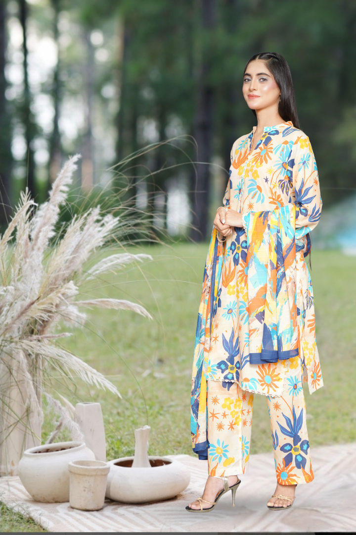 Gulmendi Printed 3 Pcs Stitched Suit