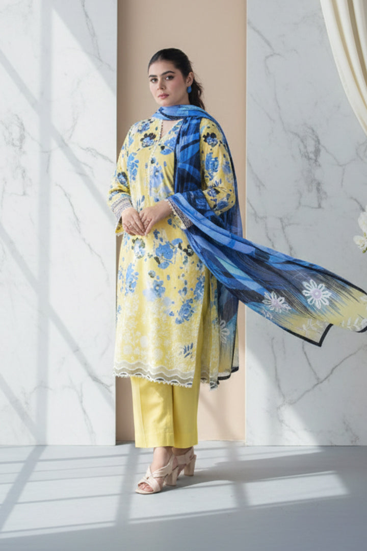Afreen Printed 3 Pcs Stitched Suit