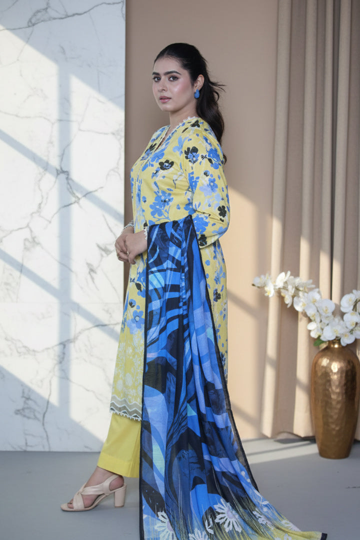 Afreen Printed 3 Pcs Stitched Suit