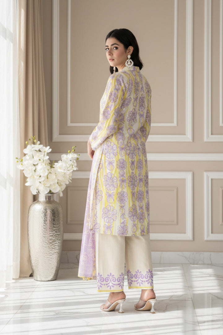 Dayaar Printed 3 Pcs Stitched Suit