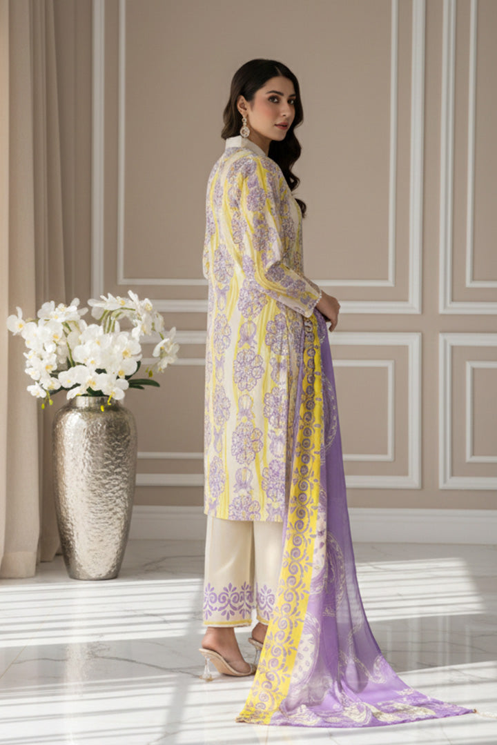 Dayaar Printed 3 Pcs Stitched Suit