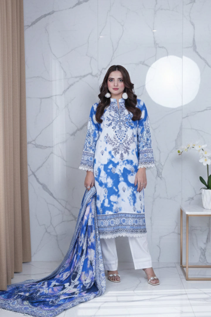 Roshni Printed 3 Pcs Stitched Suit