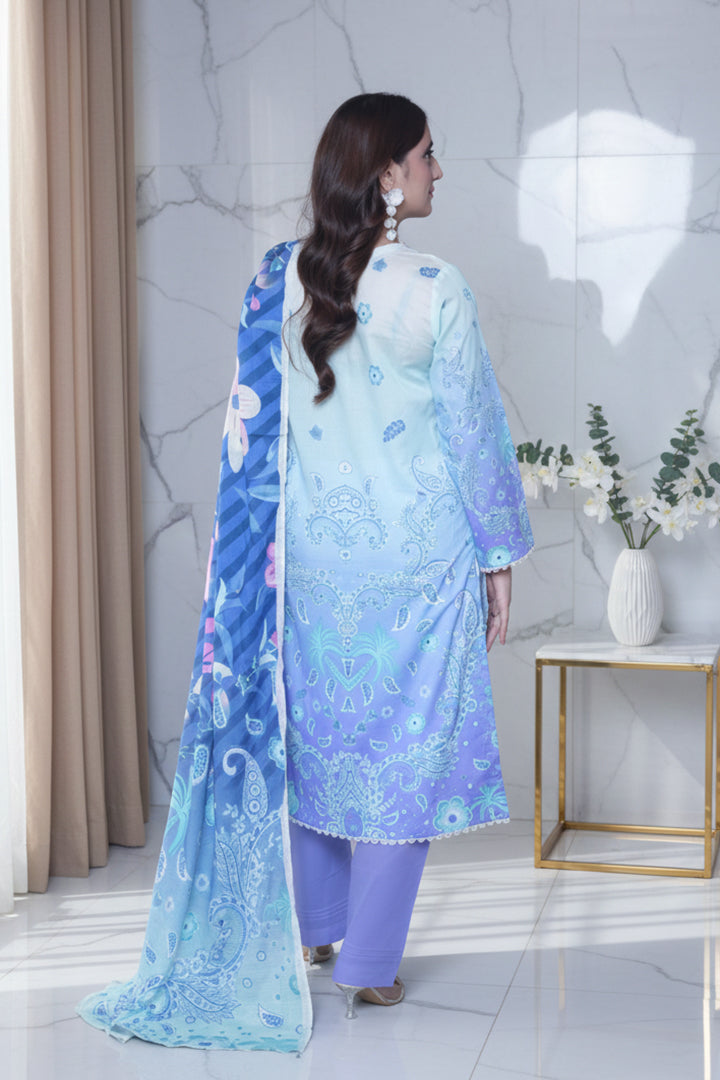 Shehnaai Printed 3 Pcs Stitched Suit