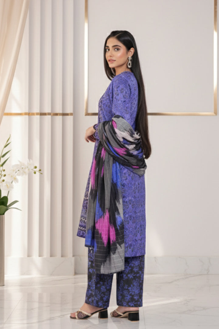 Kashaf Printed 3 Pcs Stitched Suit