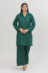 Lunar Green Rib Lawn 2 Piece Stitched Suit