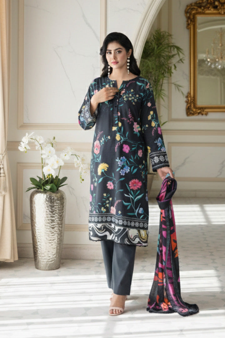 Noor-e-Zeest Printed 3 Pcs Stitched Suit