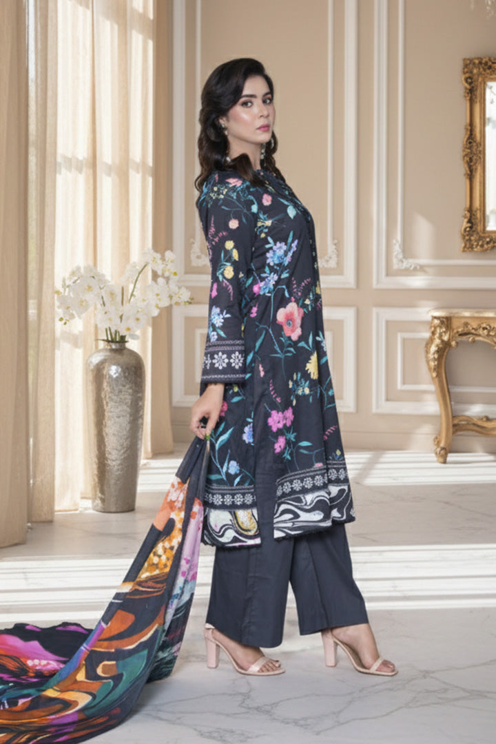 Noor-e-Zeest Printed 3 Pcs Stitched Suit