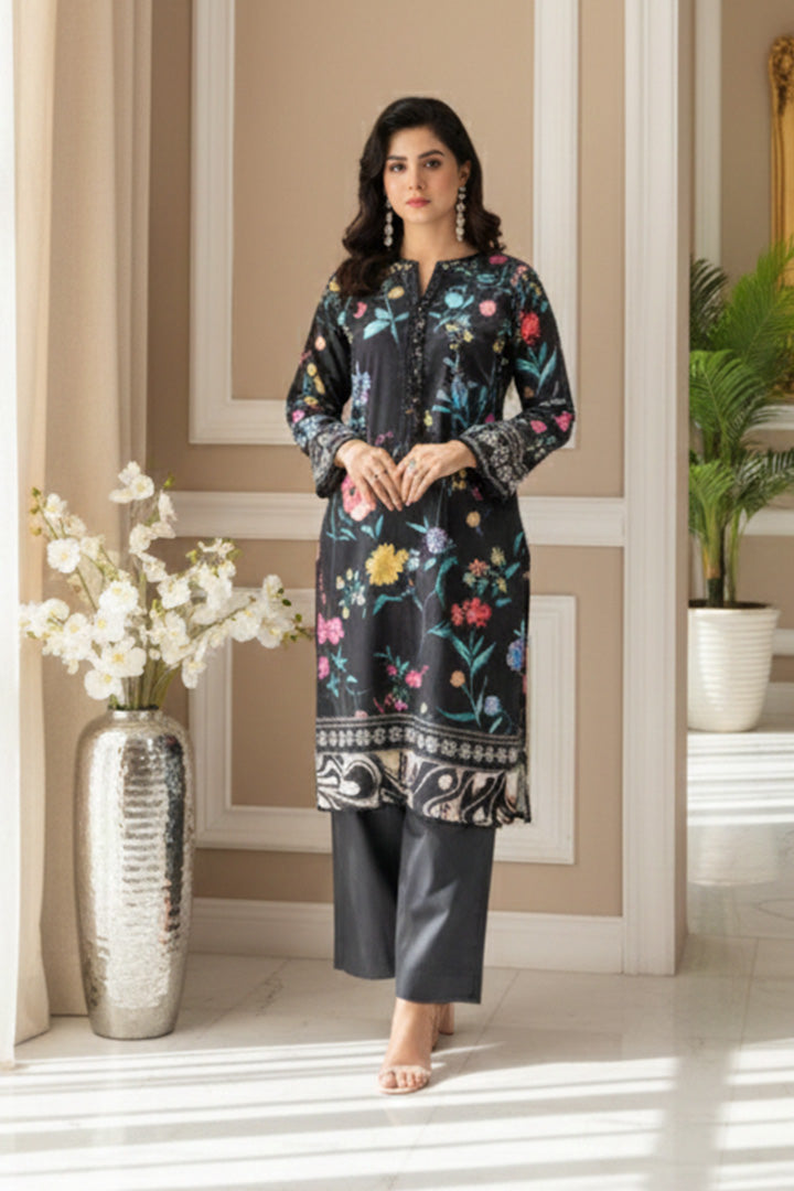 Noor-e-Zeest Printed 3 Pcs Stitched Suit