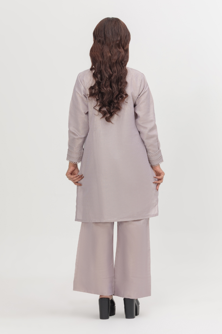 Silver Pink Masoori Lawn 2 Piece Stitched Suit