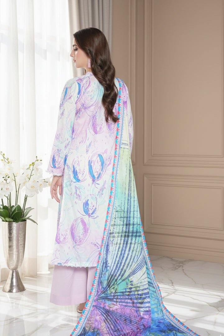 Tehzeeb Printed 3 Pcs Stitched Suit