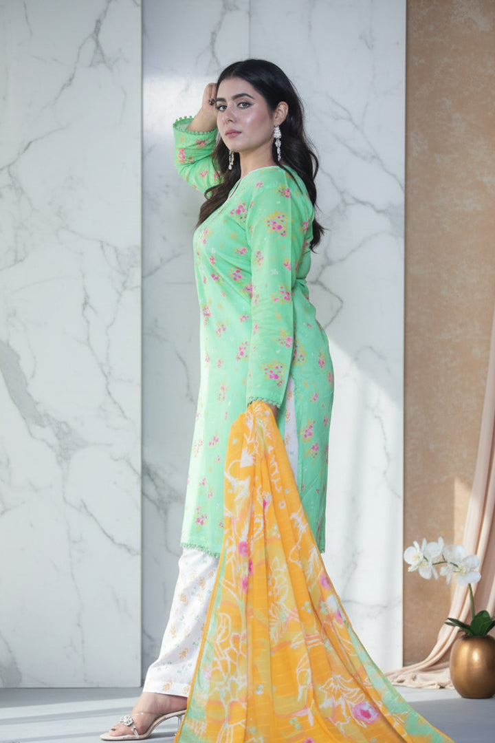 Zeb Printed 3 Pcs Stitched Suit