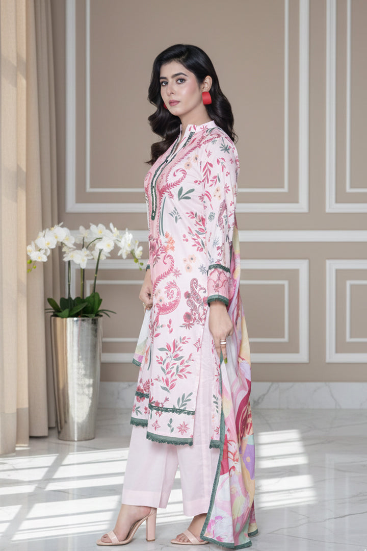 Zeenat Printed 3 Pcs Stitched Suit