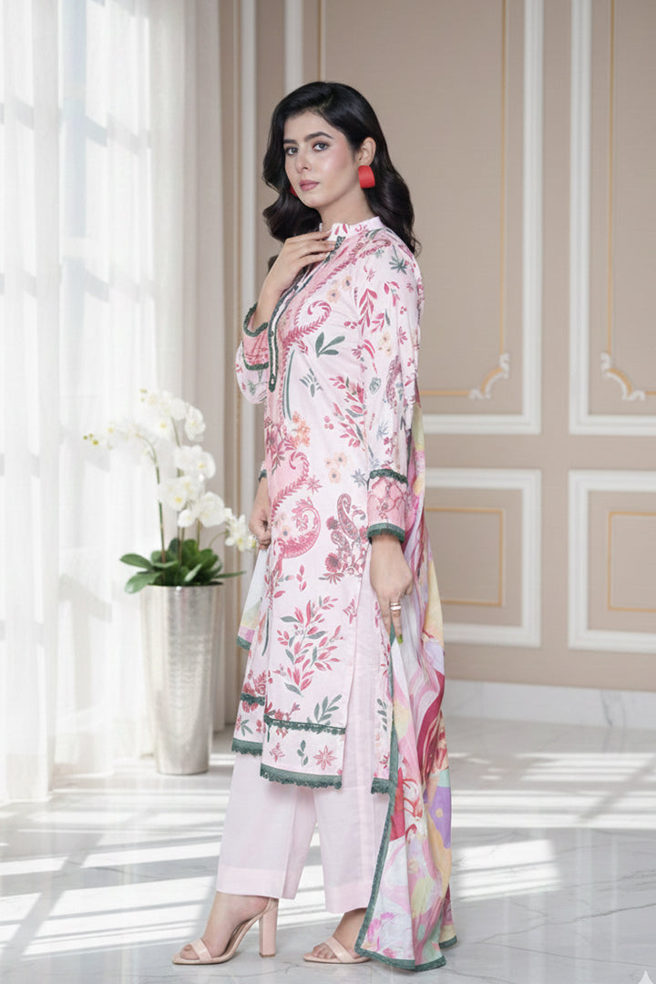 Zeenat Printed 3 Pcs Stitched Suit